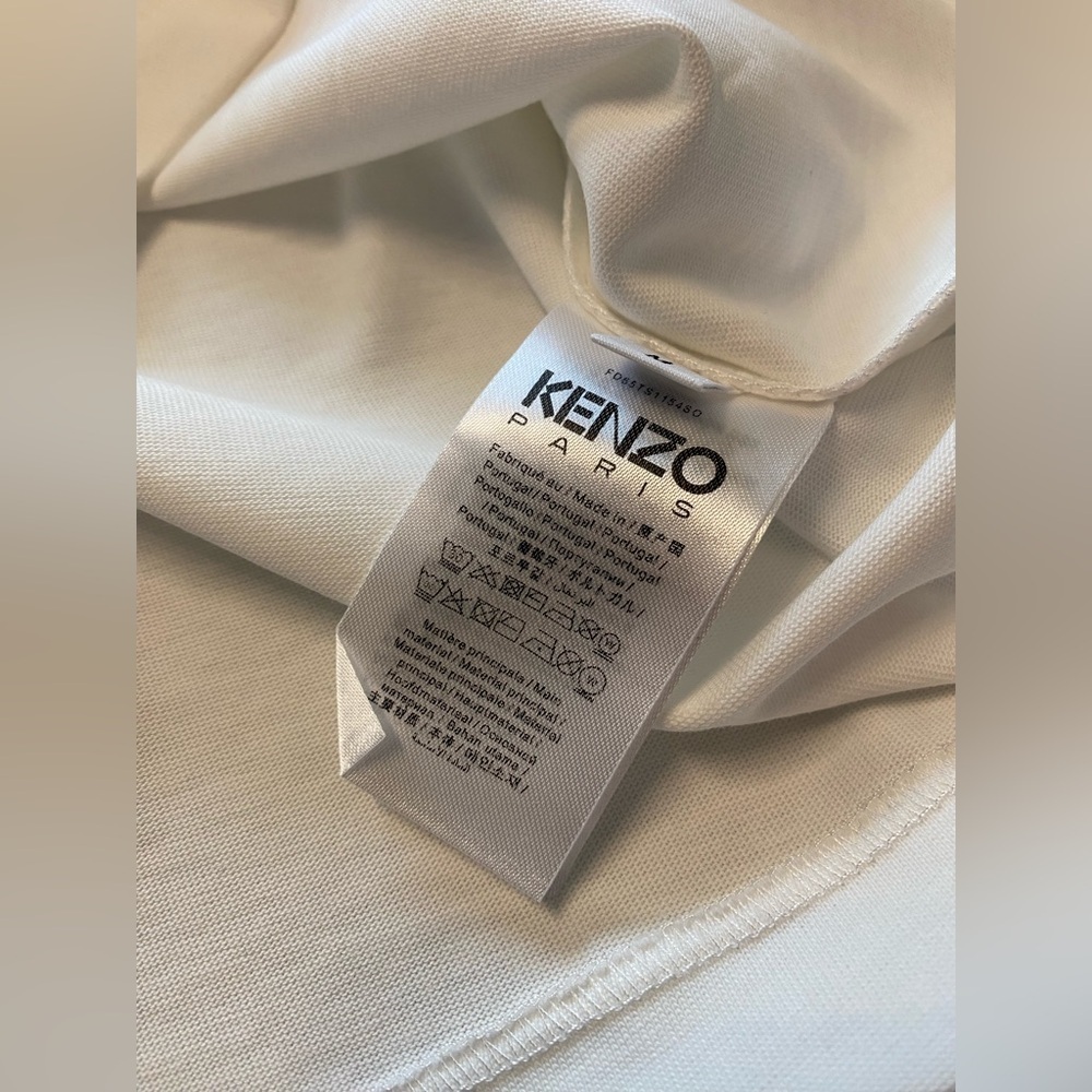 Kenzo White Tee with Red Heart Design size S-M - Picture 7 of 7